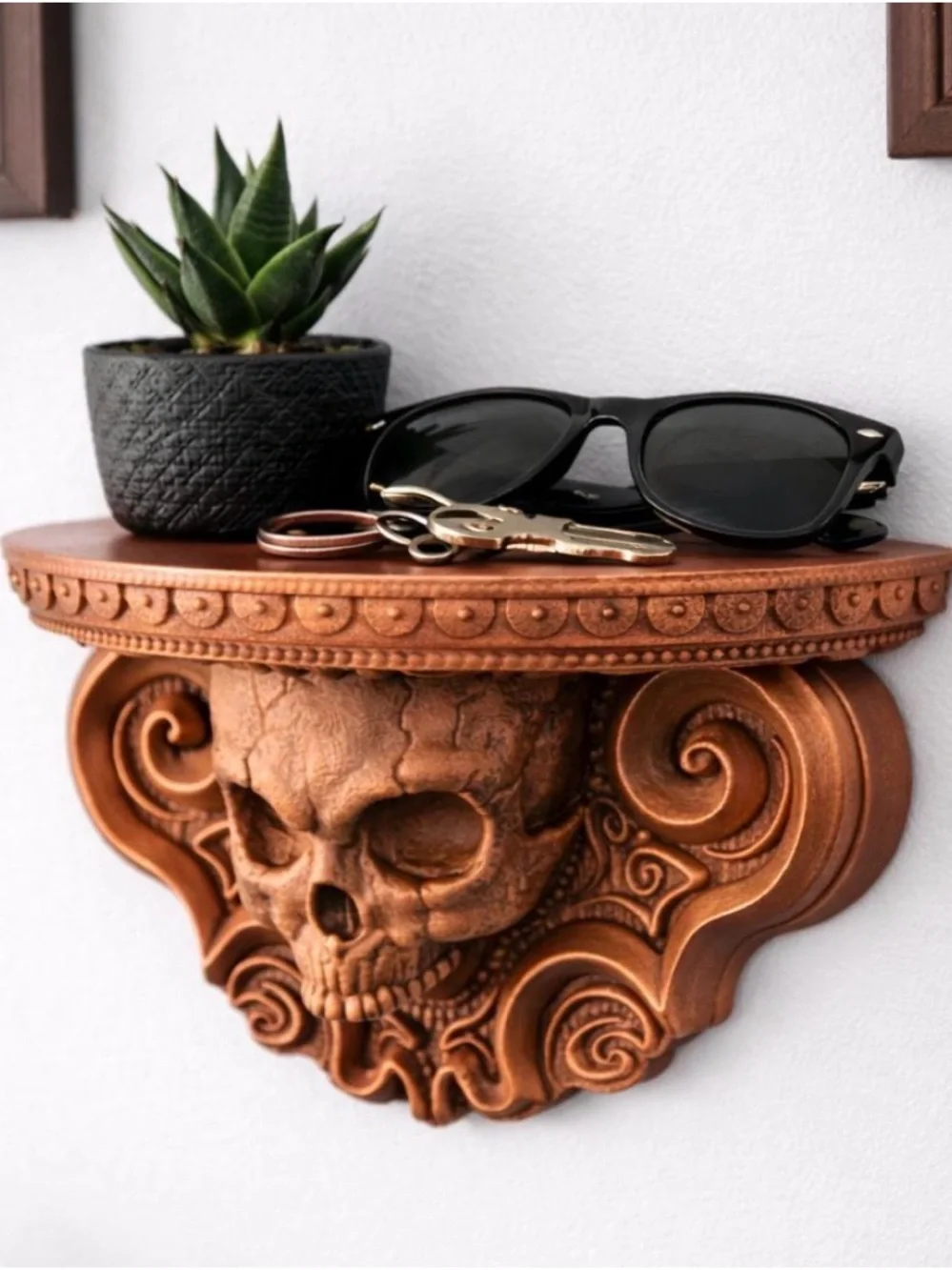 Decorative Skull Wall Shelf
